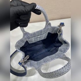 PRADA Вышитая сумка-тоут Модель： 1BA343 Вышитая сумка-тоут, мале