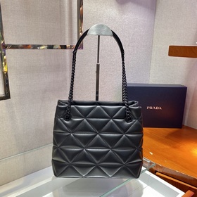 Prada Новая сумка-тоут Модель： 1BG298 Стеганая мягкая кожа созда