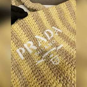 Prada волокнистая сумка Модель： 1BG392 Большая сумка двух цветов