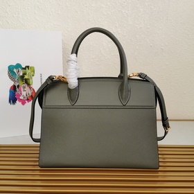 Сумка Prada, сумка-тоут, кожа Saffiano и телячья кожа, кожаные ру