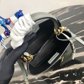 Модель Prada： 1BA217 (мини-размер) Сумка-бочка из кожи Saffiano К