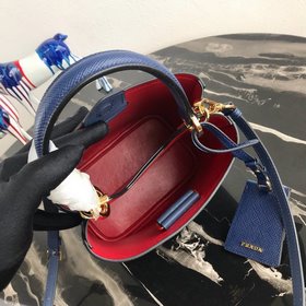 Модель Prada： 1BA217 (мини-размер) Сумка-бочка из кожи Saffiano К