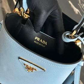 Prada, модель： 1BA217 (мини-размер), сумка-бочка Материал： кожа S