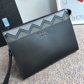 Новая модель сумки Prada, артикул： 2NE009, черный/зеленый Новейша