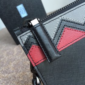 PRADA Новая модель сумки, артикул： 2NE009, черный/красный, новейш