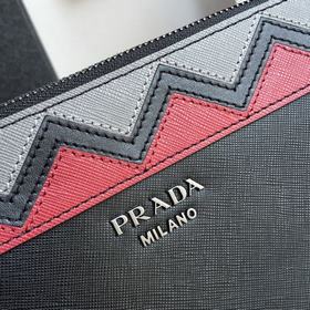 PRADA Новая модель сумки, артикул： 2NE009, черный/красный, новейш