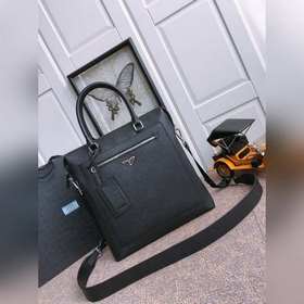 Модель PRADA： 2VG046 Мужская сумка из импортной кожи Saffano Двой