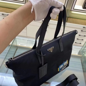 Новая сумка для покупок Prada, модель： 2VG024, голубой цвет Изгот
