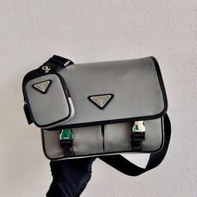 Новая сумка через плечо Prada для мужчин Артикул： 2VD768B Серый 