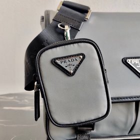 Новая сумка через плечо Prada для мужчин Артикул： 2VD769B Серый 