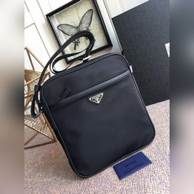 Новая мужская сумка Prada, модель： 2VQ002, черный цвет. Нейлон и
