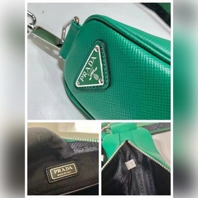 Prada сумка с вышитым треугольным ремешком Артикул： 2VH155 Эта с