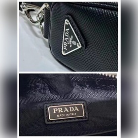 Prada сумка с вышитым треугольным ремешком Артикул： 2VH155 Эта с