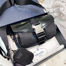 Prada Новая модель ранней весны из гладкой телячьей кожи с нейло