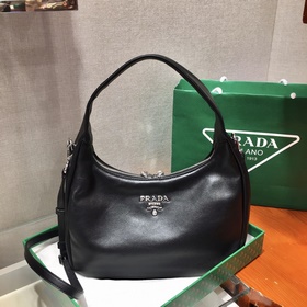 Prada  Модель： 1BC132 Кожаная сумка через плечо/подмышечная сумк