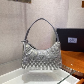 Prada  Сумка Hobo с блестящими стразами Модель： 1NE515 Самая кра