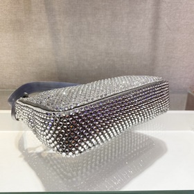 Prada  Сумка Hobo с блестящими стразами Модель： 1NE515 Самая кра