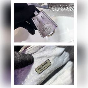 Prada  Сумка Hobo с блестящими стразами Модель： 1NE515 Самая кра