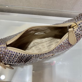 Prada  Сверкающая сумка Hobo Новый номер модели： 1NE515 Сверкающ