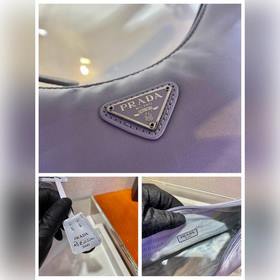 PRADA Модель： 1NE515 Сумка в форме полумесяца из импортной ткани