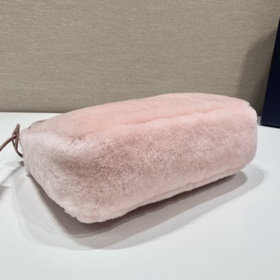 PRADA Пушистая сумка Hobo, обновленная версия/козья шерсть Эта с