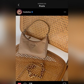 PRADA Модель Hobo： 2005 Кожаная сумка через плечо (подержанная)