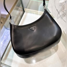 PRADA весенняя новинка： сумка Hobo из гладкой телячьей кожи Сумки