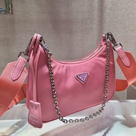 Prada с коробкой Новая модель нейлоновой сумки Hobo для ношения