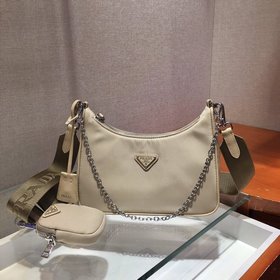 Prada с коробкой Новая модель нейлоновой сумки Hobo для ношения