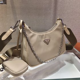 Prada с коробкой Новая модель нейлоновой сумки Hobo для ношения 