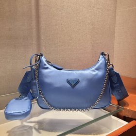 Prada с коробкой Новая модель нейлоновой сумки Hobo для ношения