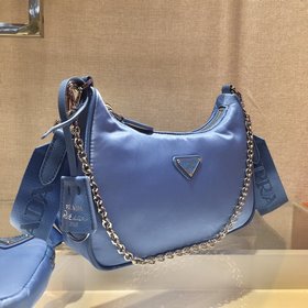 Prada с коробкой Новая модель нейлоновой сумки Hobo для ношения 