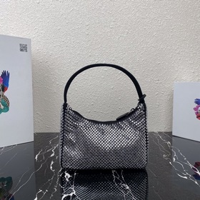 Prada Сверкающая сумка Hobo под мышку Новый номер модели： 1NE515