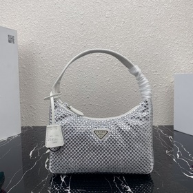 Prada Сверкающая сумка Hobo под мышку Новый номер модели： 1NE515