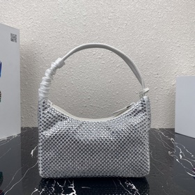 Prada Сверкающая сумка Hobo под мышку Новый номер модели： 1NE515