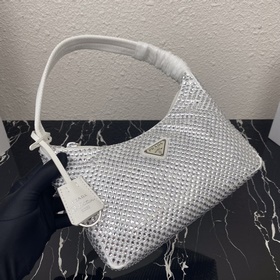 Prada Сверкающая сумка Hobo под мышку Новый номер модели： 1NE515