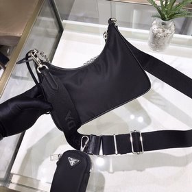 Prada с коробкой Новая модель нейлоновой сумки Hobo для ношения 