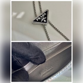 Prada Блестящая сумка Модель： 1MR024 Серебристый зеркальный Эта 