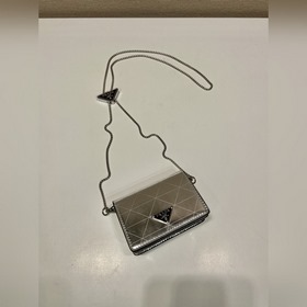 Prada Блестящая сумка Модель： 1MR024 Серебристый зеркальный Эта 