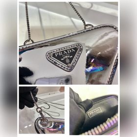 PRADA Маленькая сумка с блестящей цепочкой Новейшая модель： 1BD7