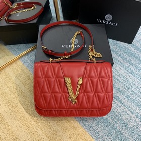 Versace Вышитая кожа Сумка через плечо Versace Virtus с изображе
