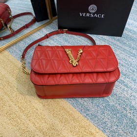 Versace Вышитая кожа Сумка через плечо Versace Virtus с изображе