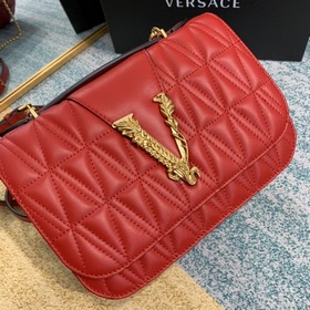Versace Вышитая кожа Сумка через плечо Versace Virtus с изображе