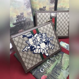 Gucci, оригинал [губы] Серия сумок Ophidia с изображением счастли