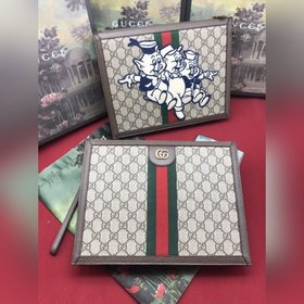 Gucci, оригинал [губы] Серия сумок Ophidia с изображением счастли
