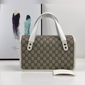 Новая модель Gucci, номер 627323, коричнево-белая, размер 27,5x17