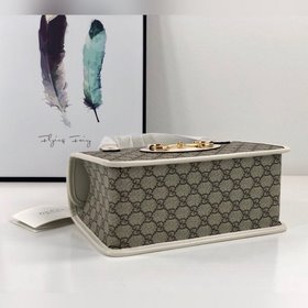 Новая модель Gucci, номер 627323, коричнево-белая, размер 27,5x17