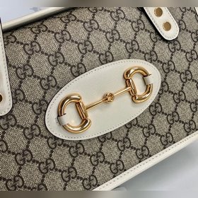 Новая модель Gucci, номер 627323, коричнево-белая, размер 27,5x17