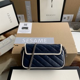 Модель Gucci： 574969 Новая модель GGMarmont изготовлена из белой 
