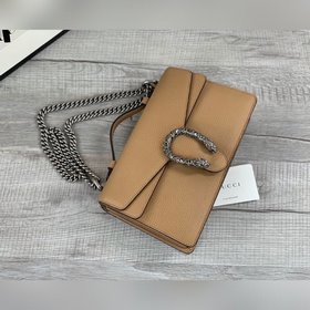 Новая модель сумки Gucci из кожи цвета абрикосового коричневого, 